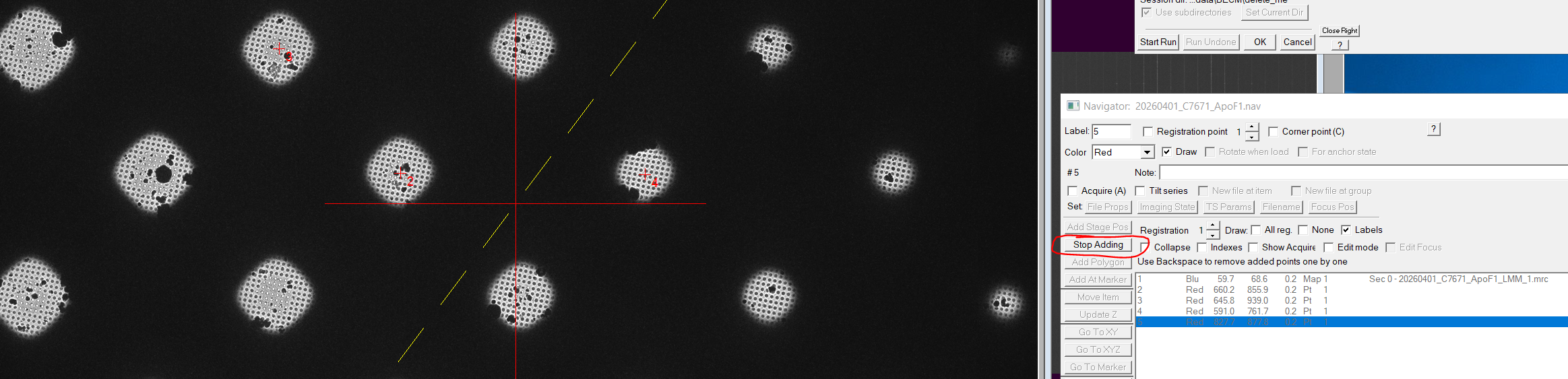 stopping to add targets