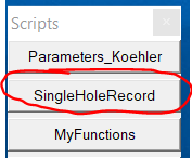Start single hole recording