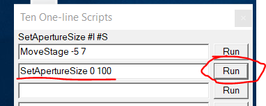 Insert 100 um aperture