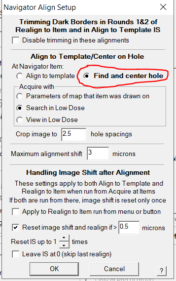 Hole Finder Centering
