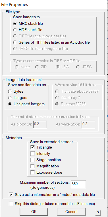 properties of template file