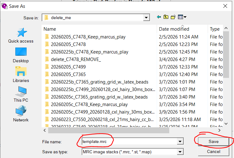 template file name