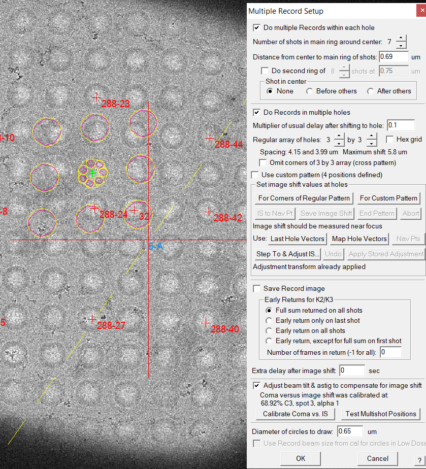 Adjusted hole pattern