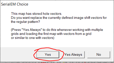 replacing Images shift vectors