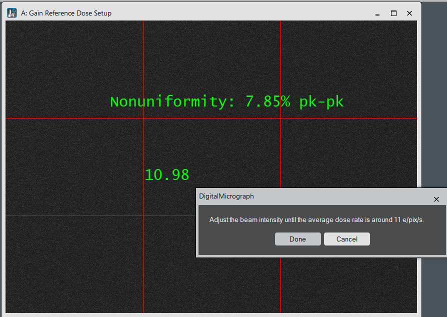 beam intensity counting reference