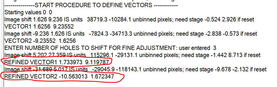 log vectors