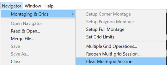 clear Multigrid session