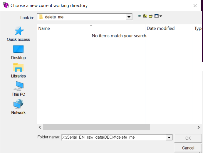 select directory