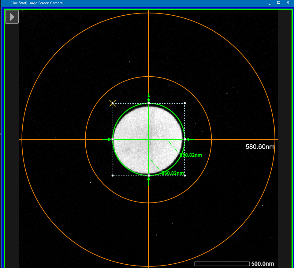 Broadened record beam