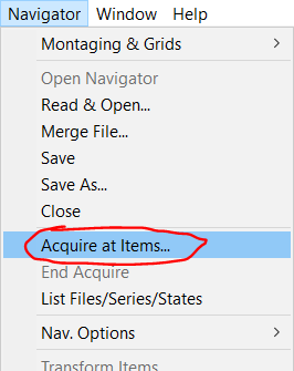 Acquire at Items